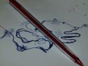 <p>Trail doodlings - a memory sketch of old sunken switchbacks along a creek and an alternate line</p>