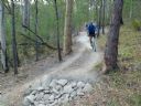 <p>Friends test ride a new section of trail</p>