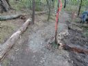 <p>A multi-layer fix of rock and gravel on gravel on rocks after excavating mud to a sound base</p>