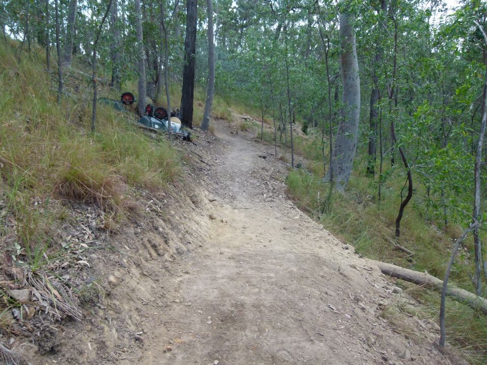 The fallen tree was not in our plans, but was wedged all over the place
