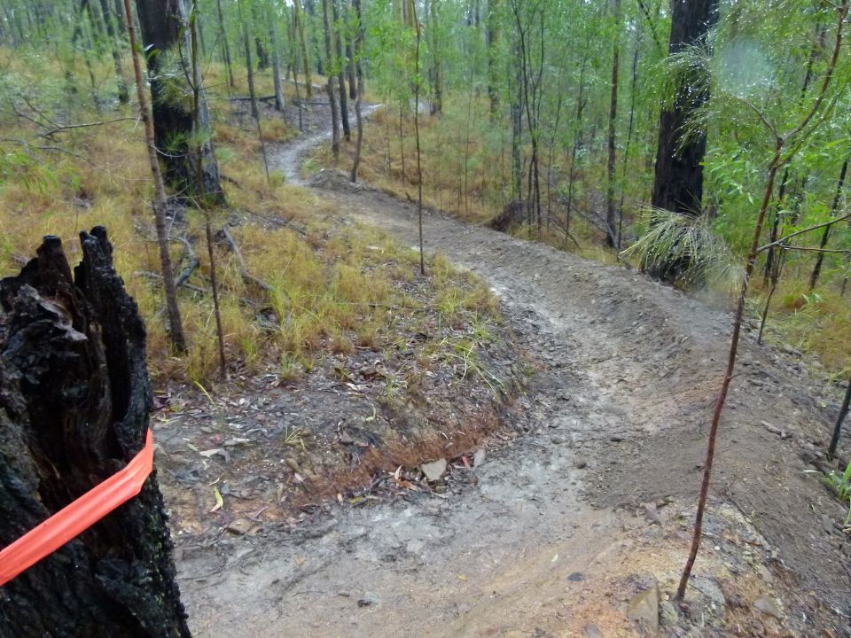 New exit from berm and drain