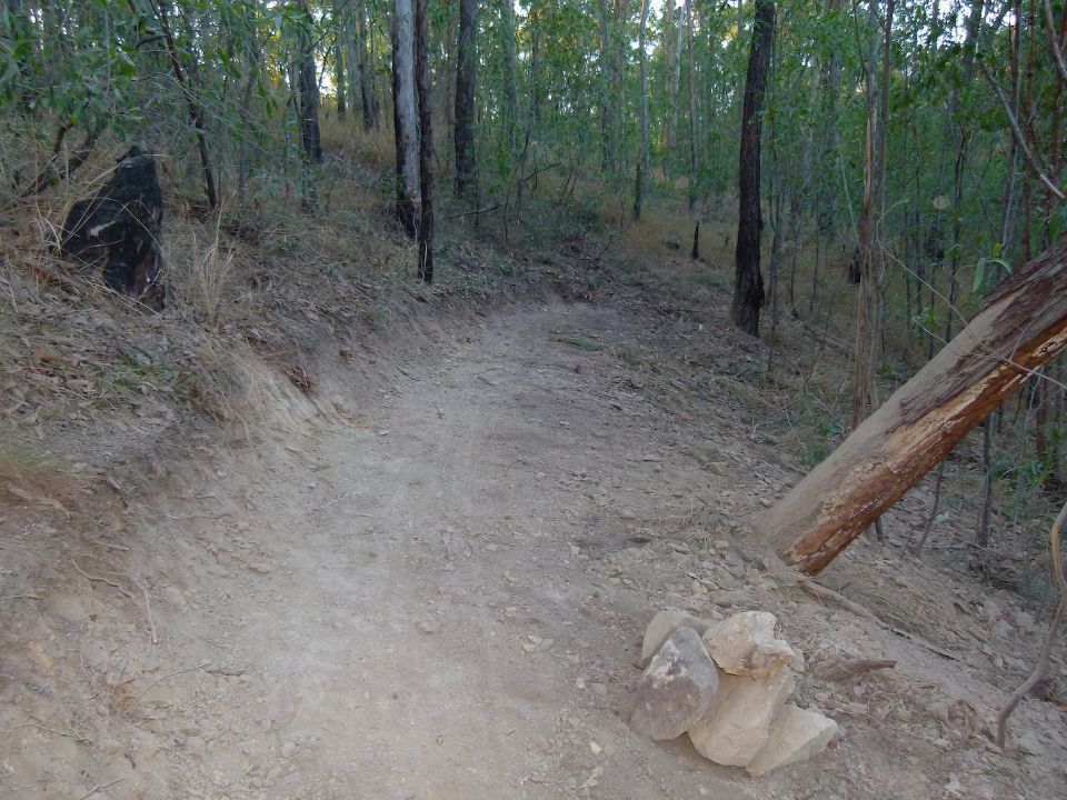 Heading up to the little stump - it's gone now