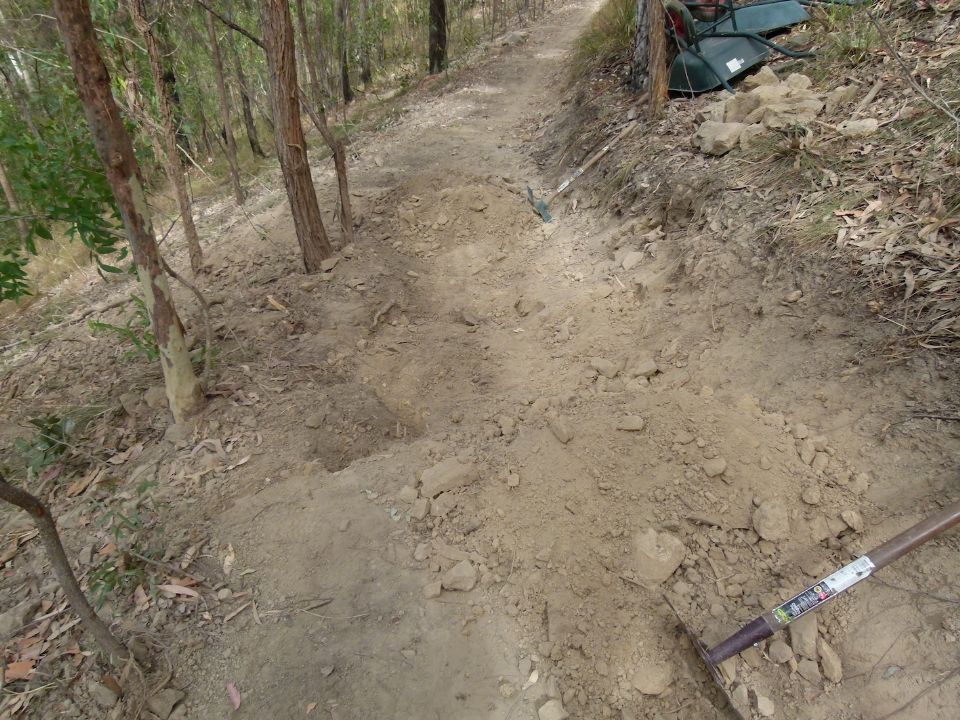 We had to dig out a large section of trail over underground tunnels