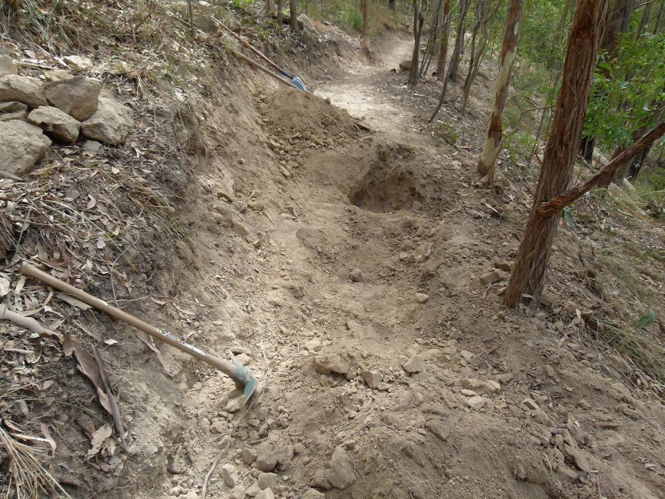Room for rock armouring and fill to cover it over
