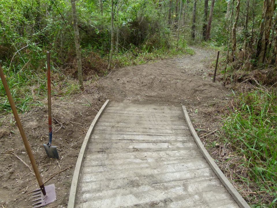 Altered bridge entrance/exit and drainage