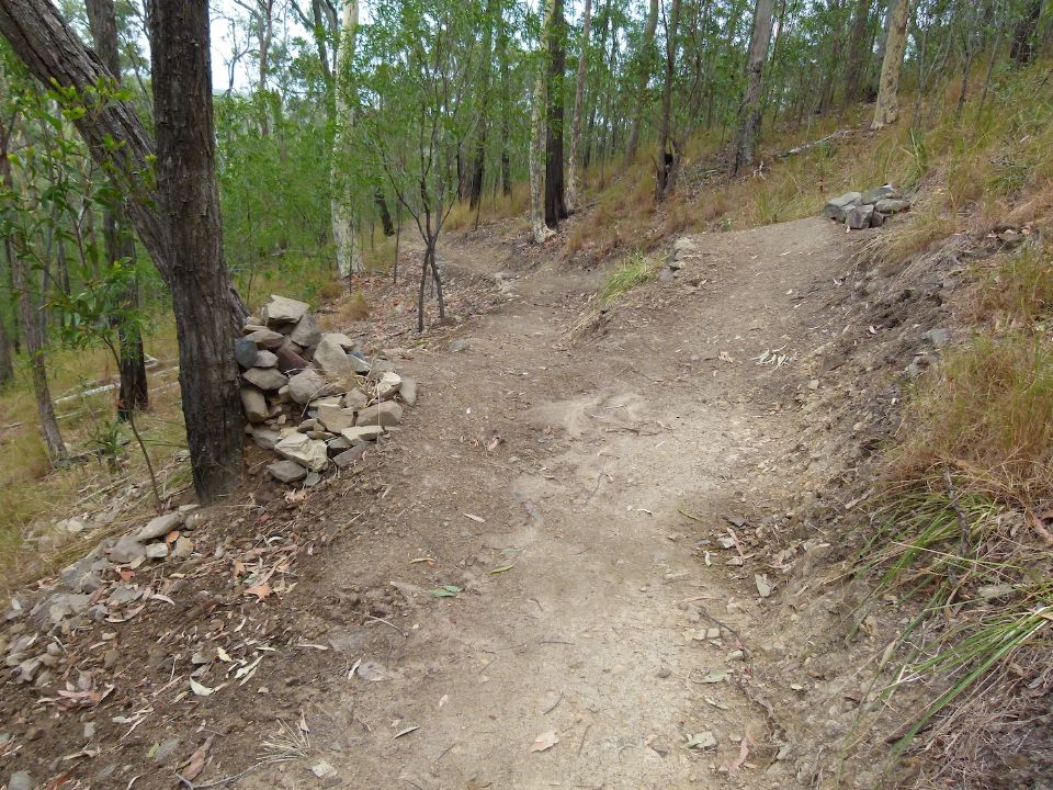 Buff entry to the step-down after rain