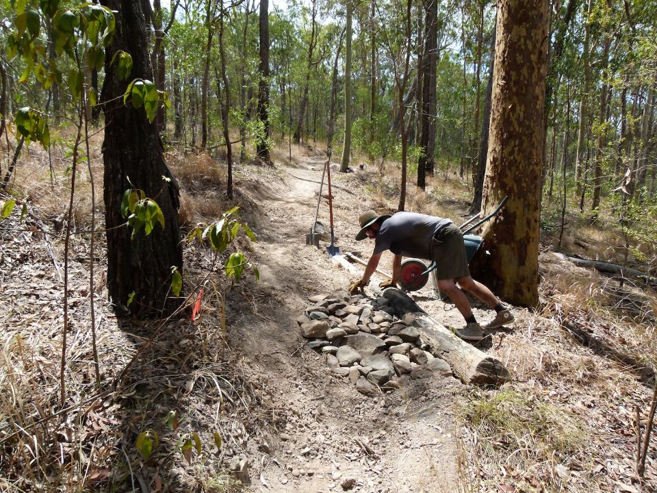 When finished, the rock extended to the bottom of the photo with dirt over