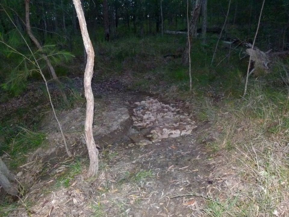 Rock armoured drain