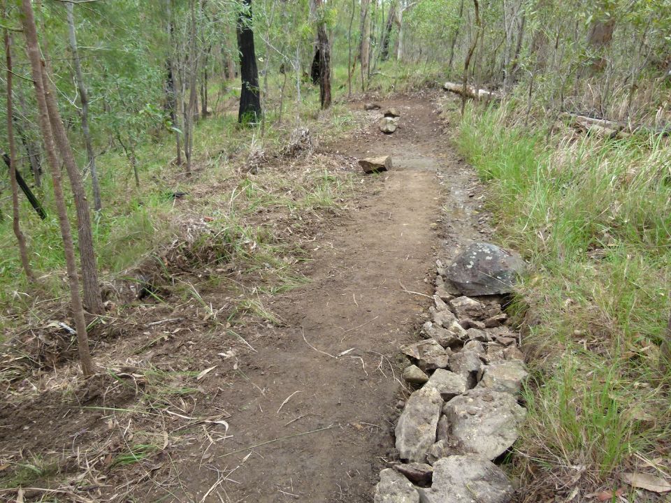 Corral stones and new trail line